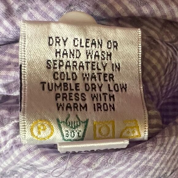 Bugatchi 100% Cotton Shaped Fit Paisley Button Down Shirt Sz XL Lilac Chest 46” - Picture 5 of 8